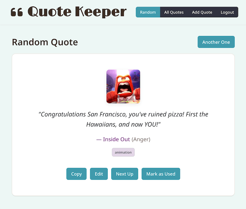Quote Keeper